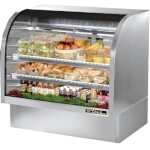 True TCGG-48-S-HC-LD - Curved Glass Deli Case, 48-1/4